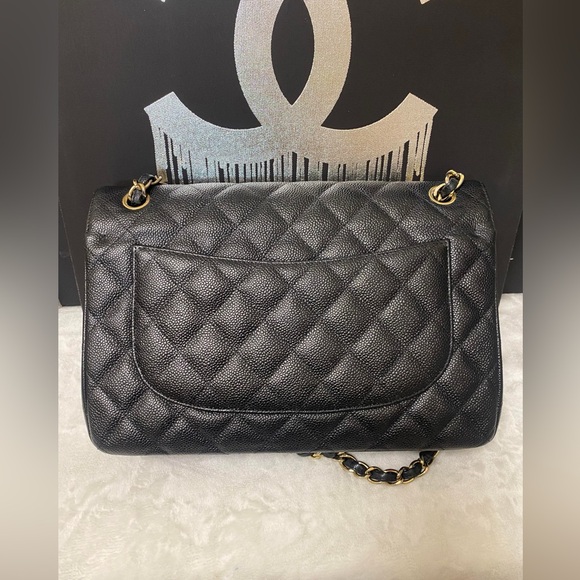 CHANEL CLASSIC JUMBO DOUBLE FLAP BLACK CAVIAR GHW - Picture 3 of 14